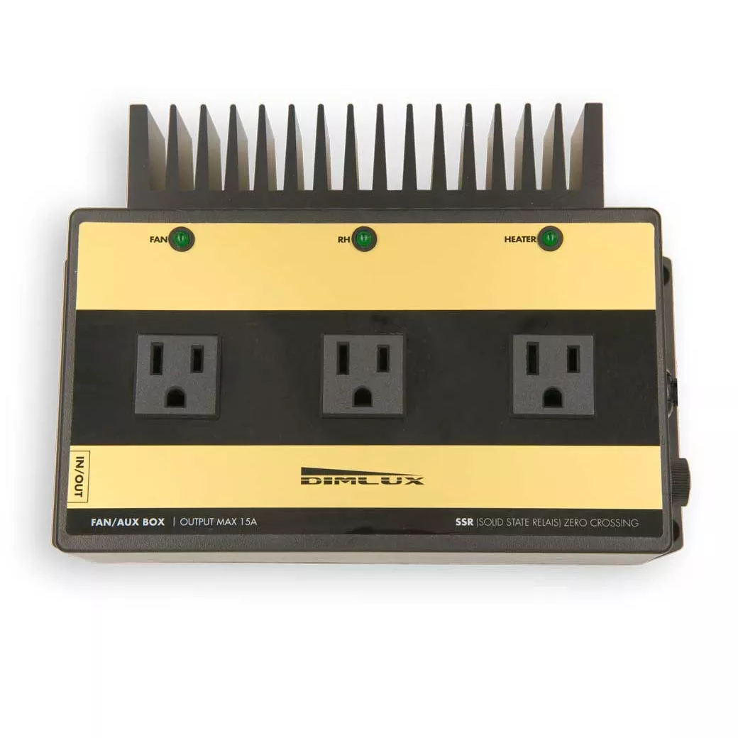 Dimlux Auxiliary Box w/ Fan Speed Controller - 3 Outlet (3 x 110V, 15A)