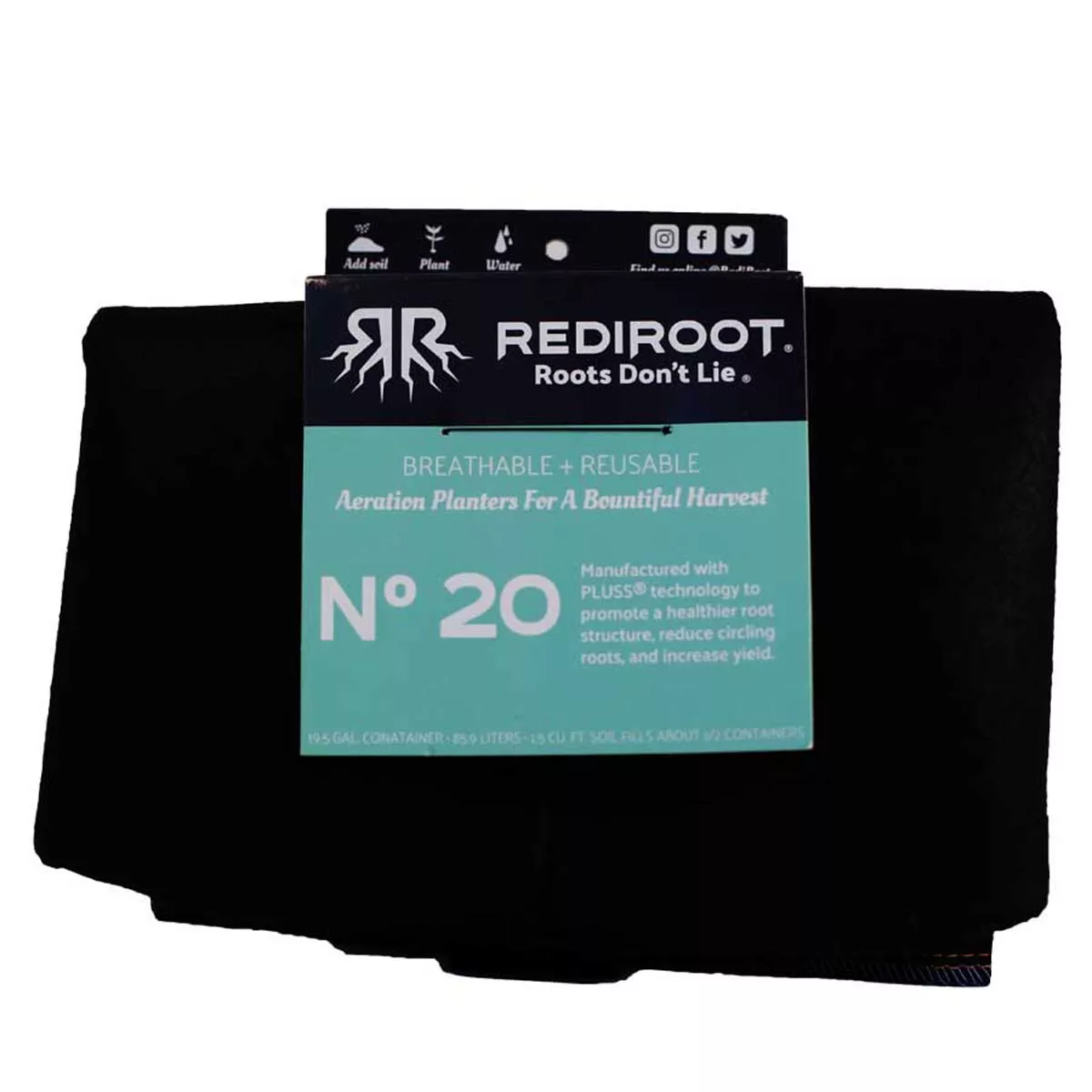 RediRoot Fabric Aeration Pot - Black (Pack of 5) - Image 11