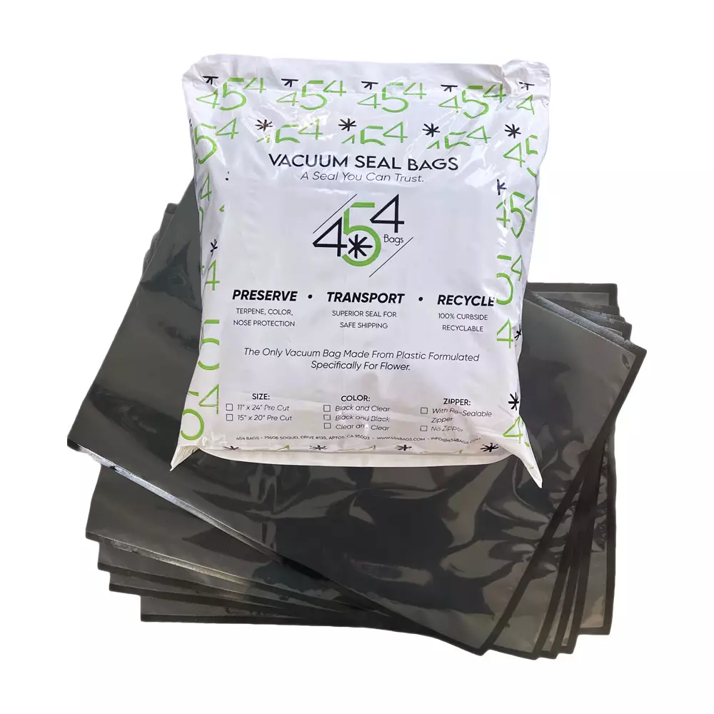 454 Vacuum Bags - Package sitting on top of unfolded bags.