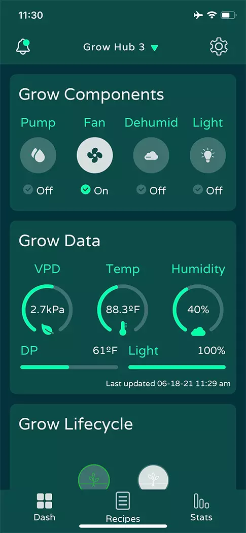 Niwa App Screenshot - dashboard